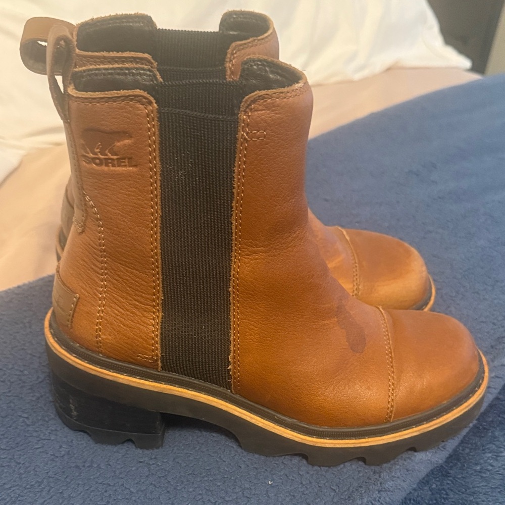 Sorel Brown Leather Ankle Boots